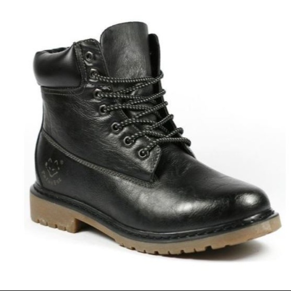 POLAR FOX MENS LEATHER ANKLE BOOTS MILITARY COMBAT - Picture 2 of 6